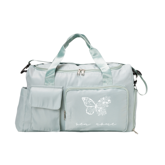 Bolsa De Viagem Personalizada com Seu Nome - Letra com Borboleta