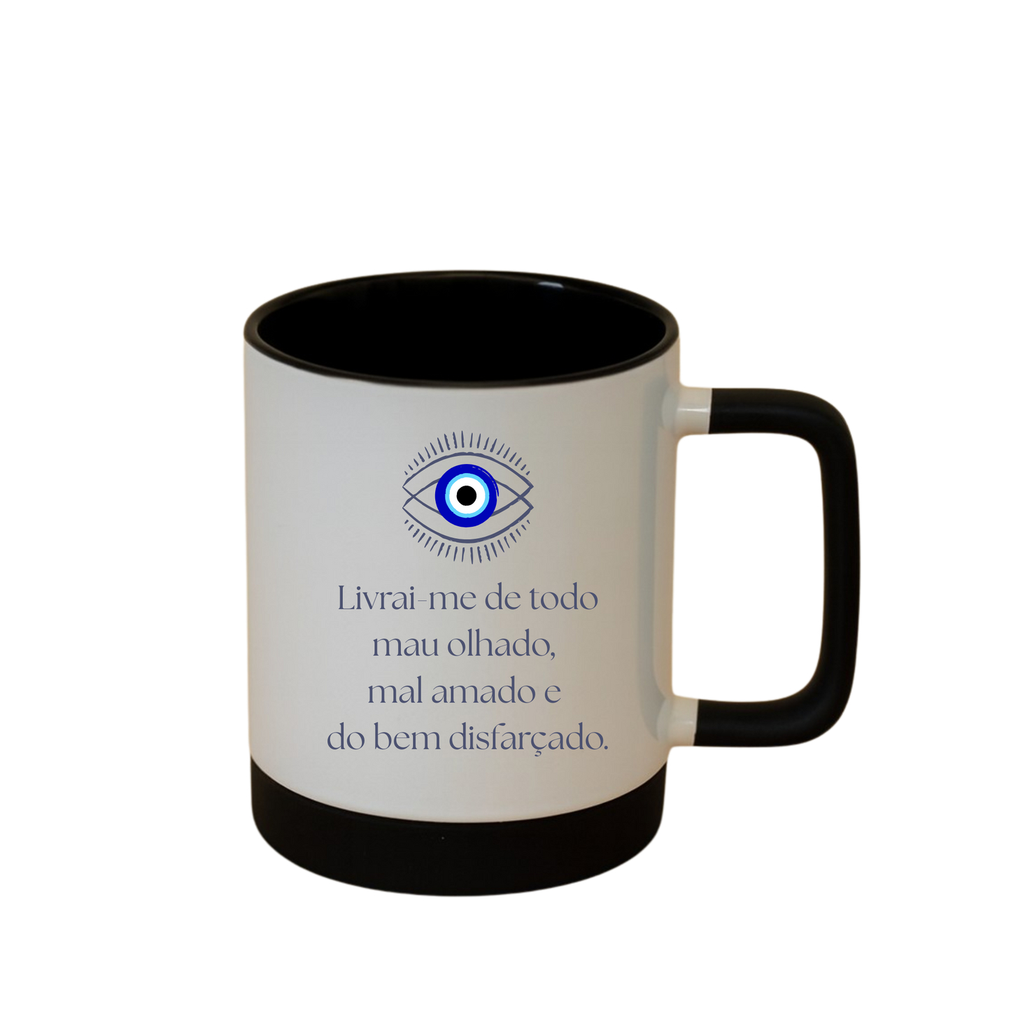 Caneca com Base de Silicone e Alça Emborrachada I Que tudo que for bom dê um jeito de chegar até você.
