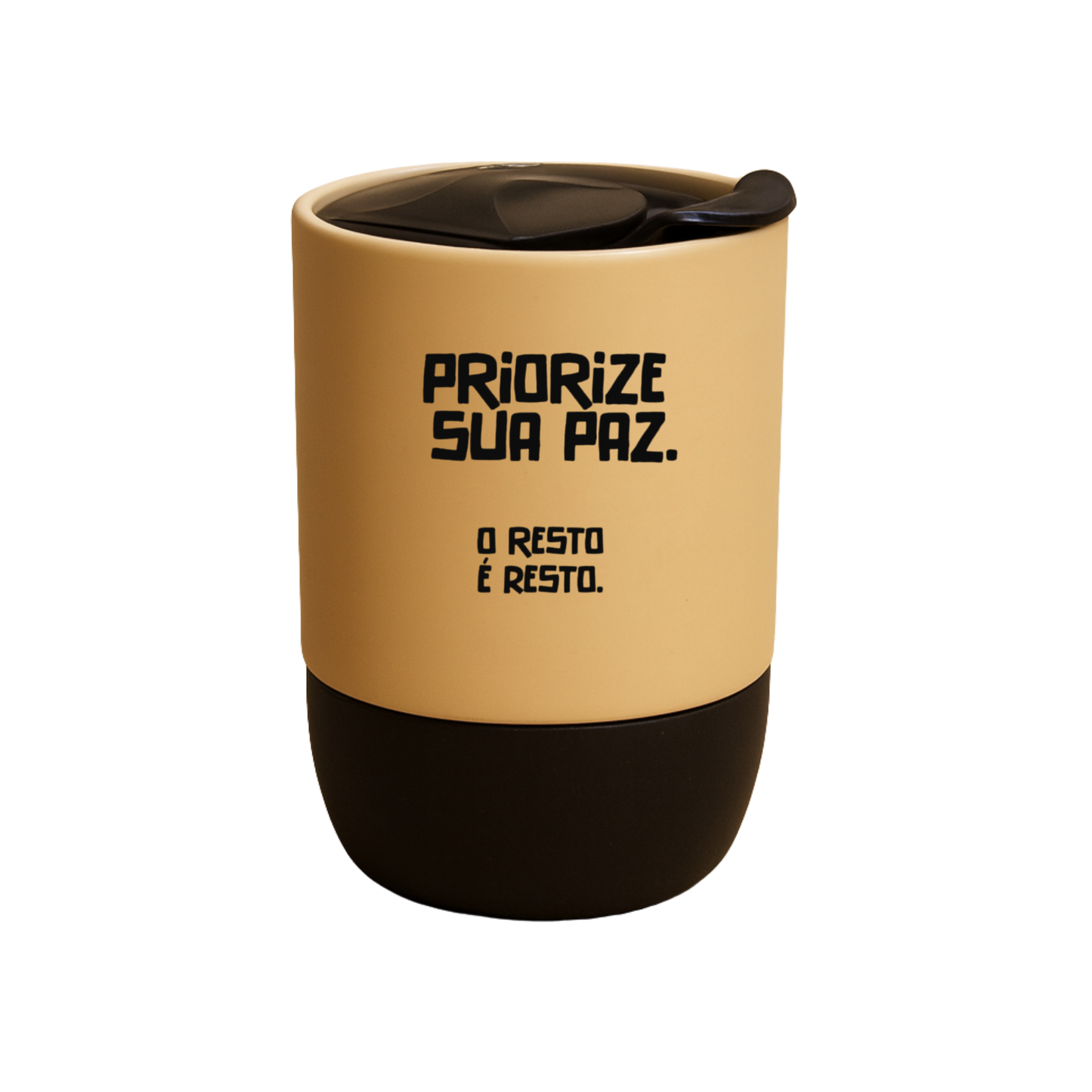 Copo Café Cerâmica Personalizada l Priorize sua Paz. O Resto é Resto