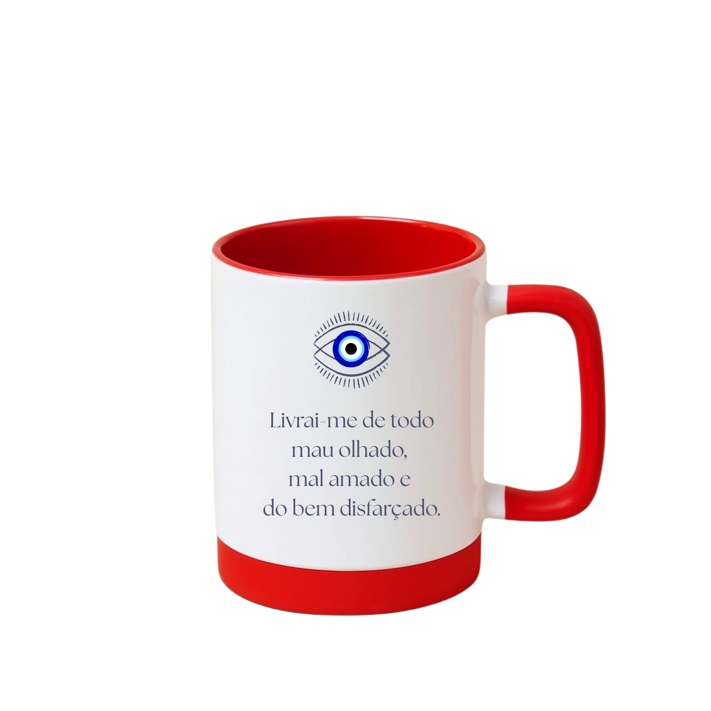 Caneca com Base de Silicone e Alça Emborrachada I Que tudo que for bom dê um jeito de chegar até você.