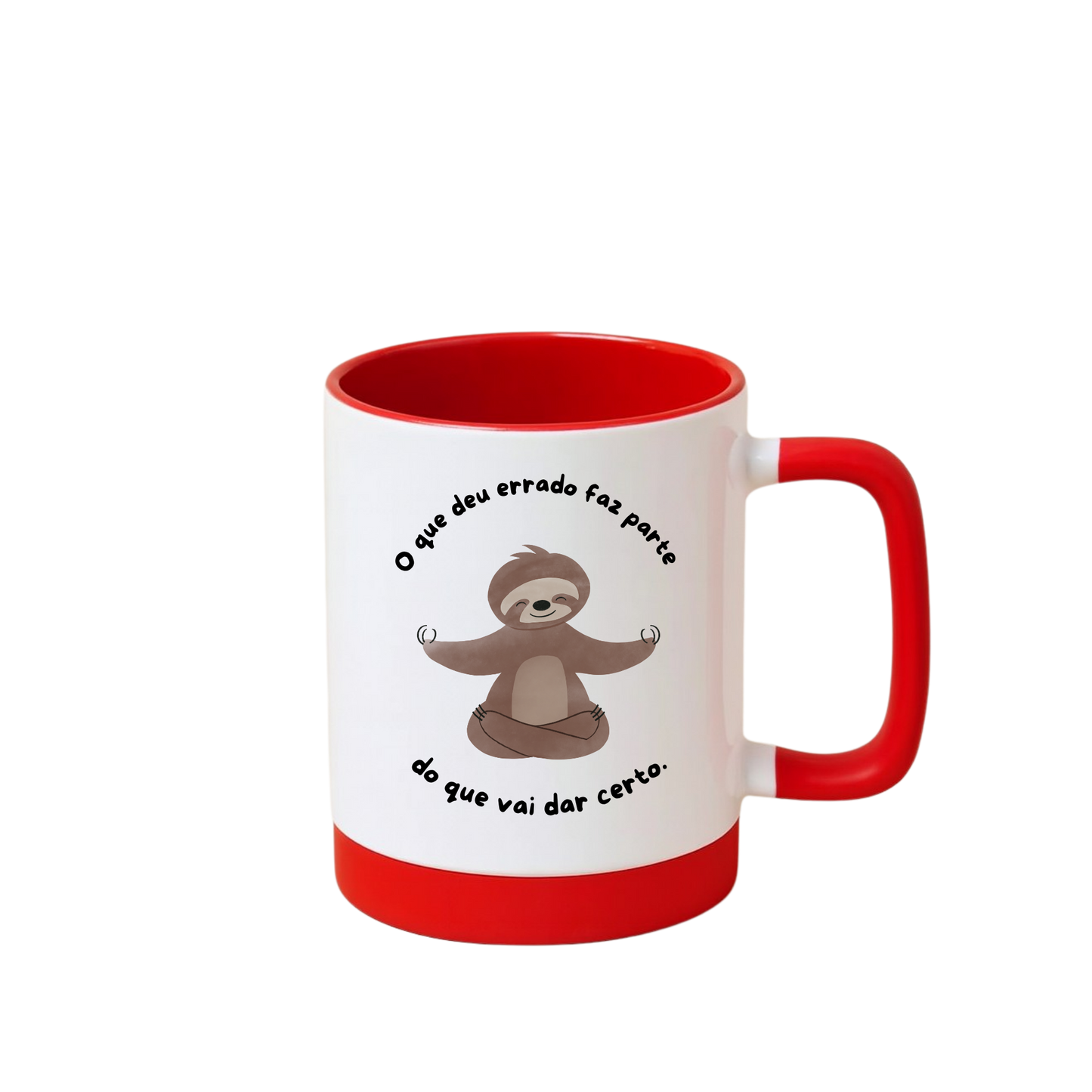 Caneca com Base de Silicone e Alça Emborrachada I Que tudo que for bom dê um jeito de chegar até você.