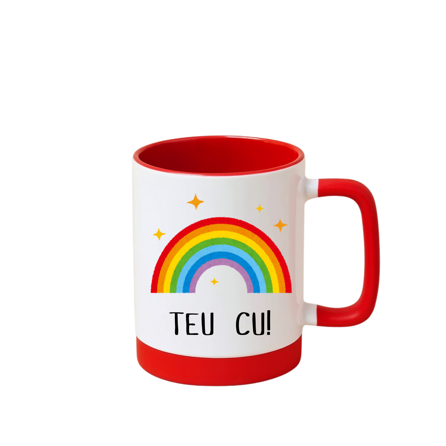 Caneca com Base de Silicone e Alça Emborrachada I Teu c*