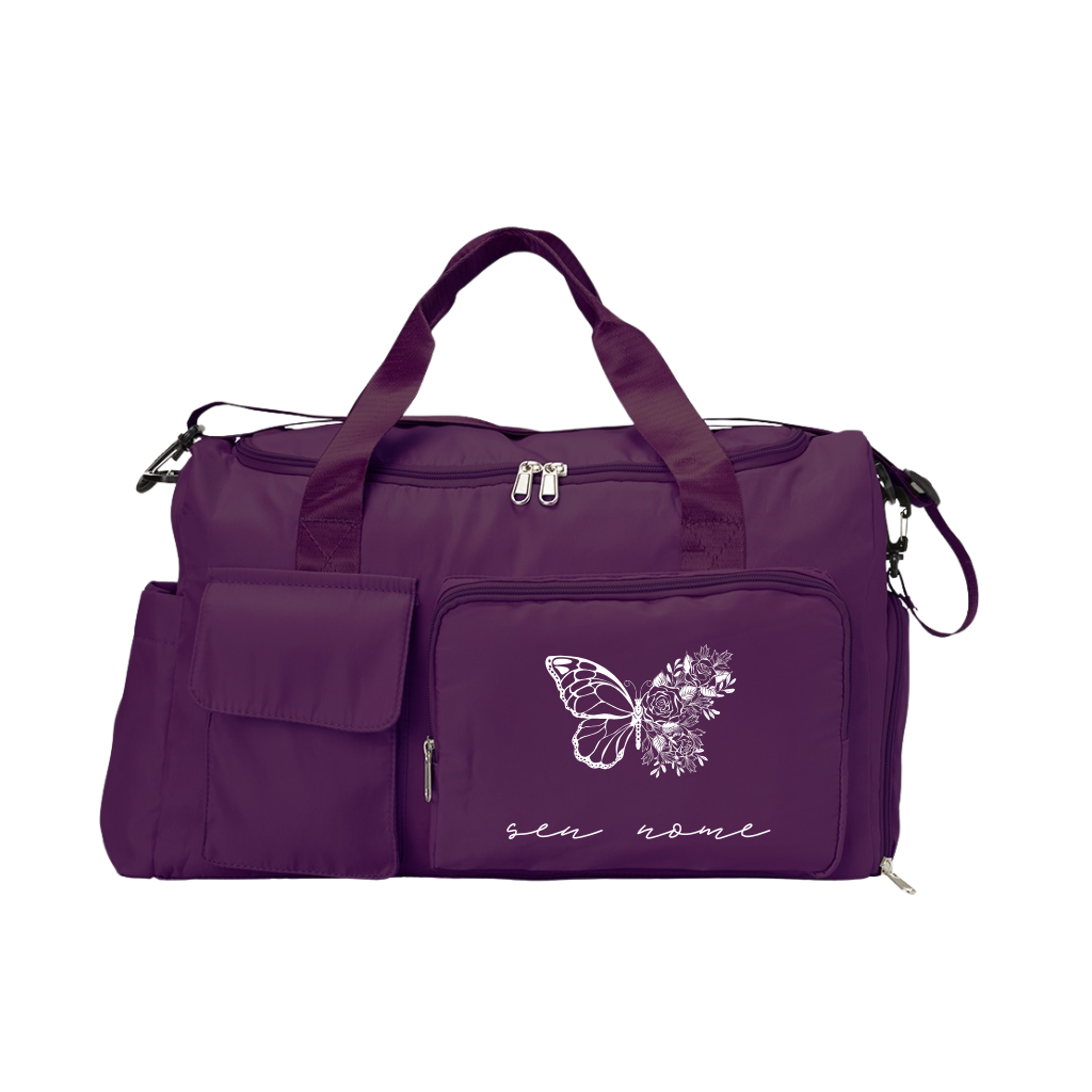 Bolsa De Viagem Personalizada com Seu Nome - Borboleta