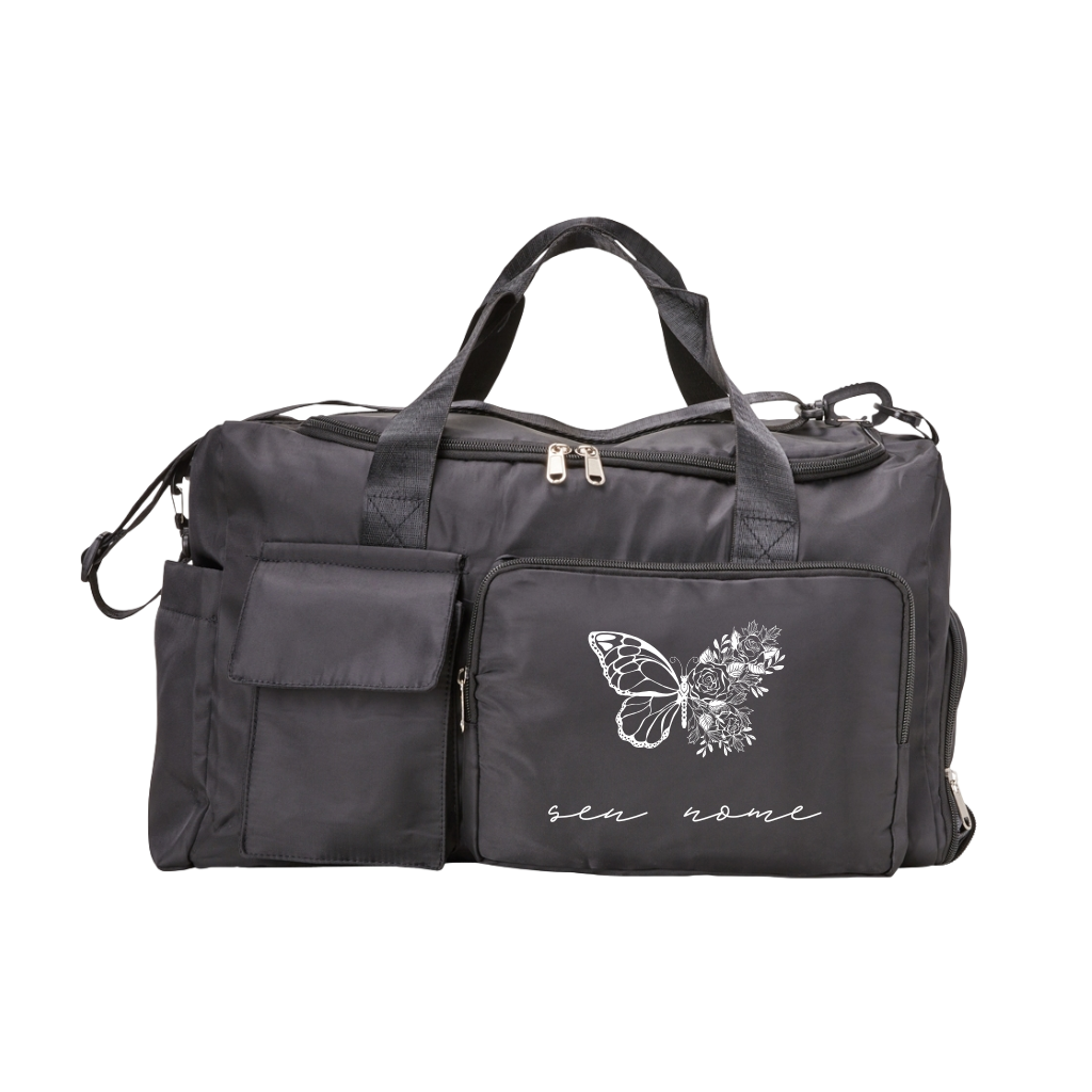 Bolsa De Viagem Personalizada com Seu Nome - Letra com Borboleta