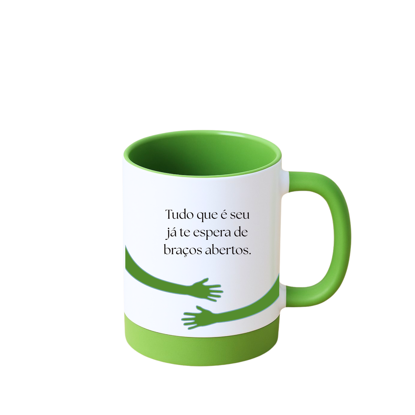 Caneca com Base de Silicone e Alça Emborrachada I Tudo que é seu já te espera de braços abertos.