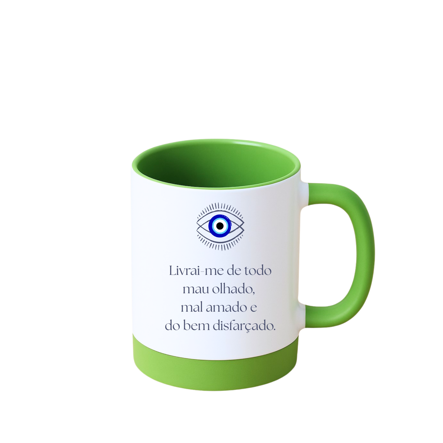 Caneca com Base de Silicone e Alça Emborrachada I Que tudo que for bom dê um jeito de chegar até você.