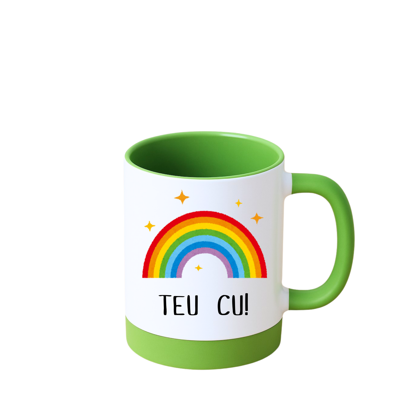 Caneca com Base de Silicone e Alça Emborrachada I Teu c*
