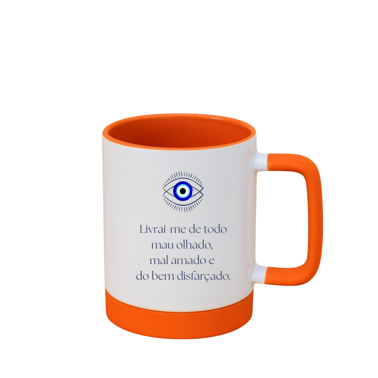 Caneca com Base de Silicone e Alça Emborrachada I Que tudo que for bom dê um jeito de chegar até você.