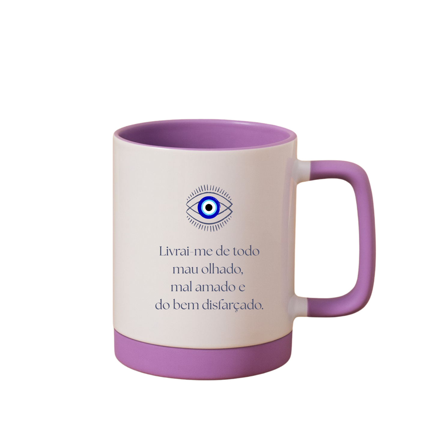 Caneca com Base de Silicone e Alça Emborrachada I Que tudo que for bom dê um jeito de chegar até você.