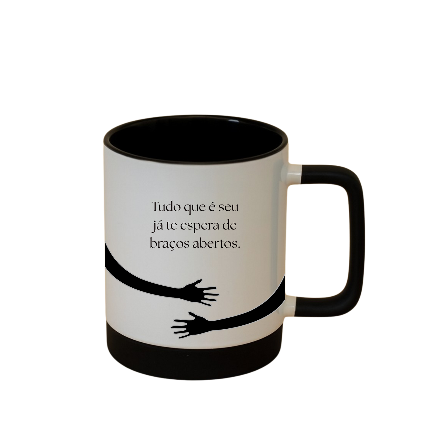 Caneca com Base de Silicone e Alça Emborrachada I Tudo que é seu já te espera de braços abertos.