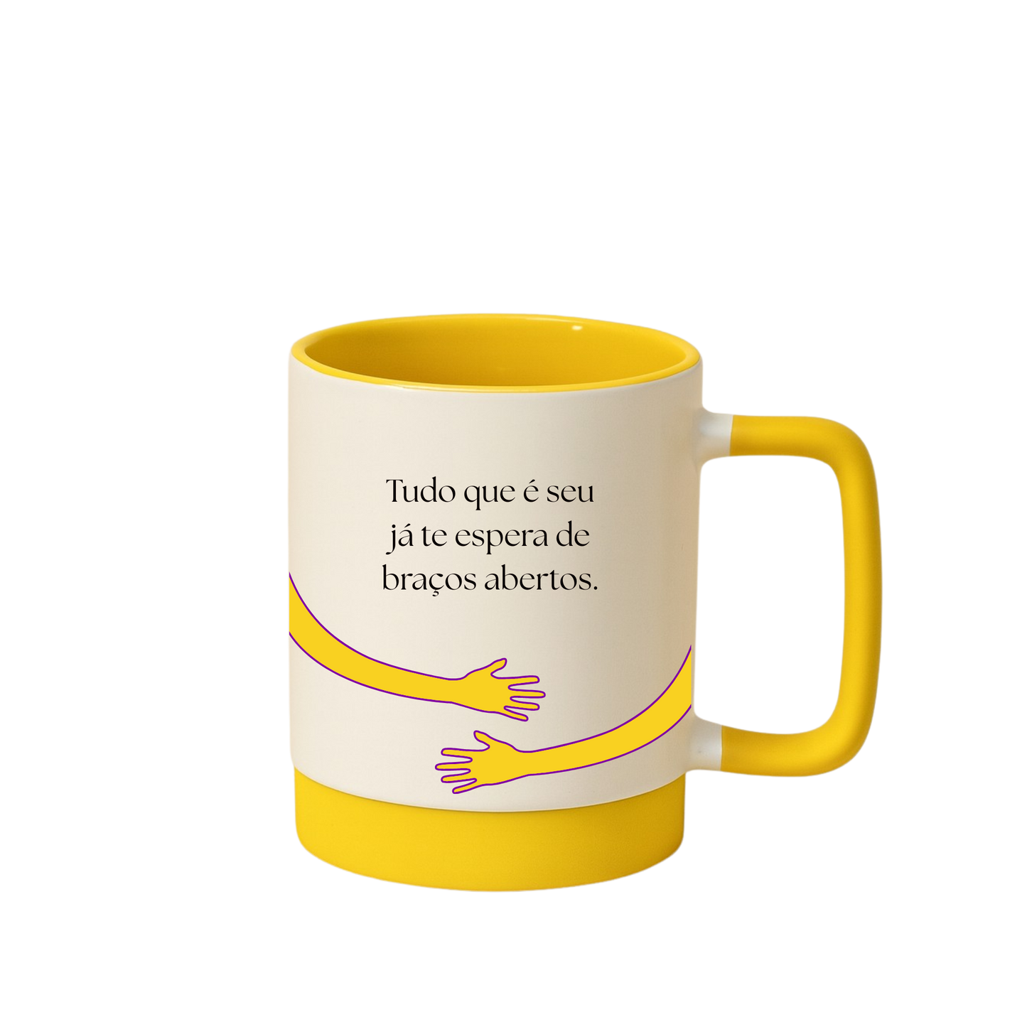 Caneca com Base de Silicone e Alça Emborrachada I Tudo que é seu já te espera de braços abertos.