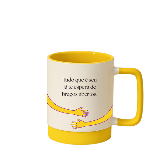 Caneca com Base de Silicone e Alça Emborrachada I Tudo que é seu já te espera de braços abertos.