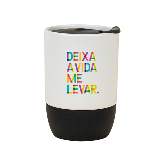 Copo Café Cerâmica Personalizada l Deixa a Vida me Levar