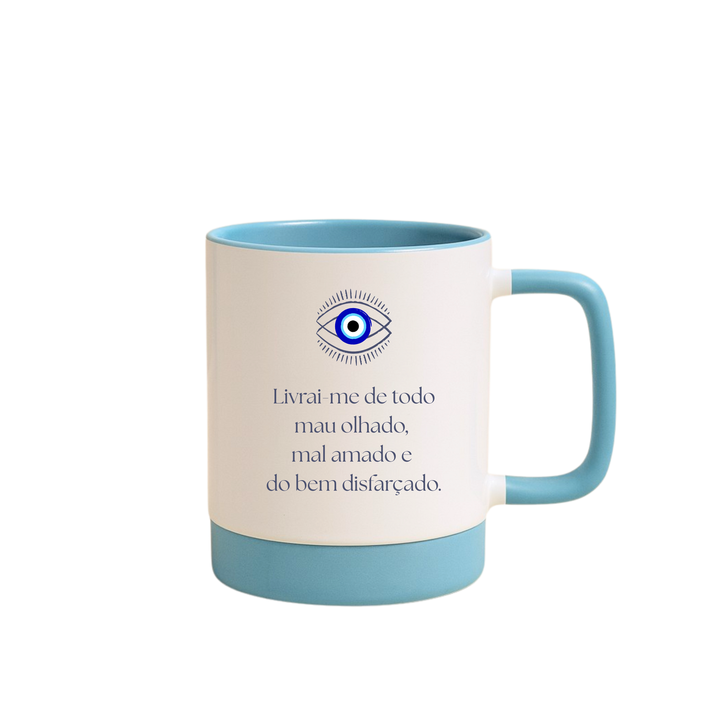 Caneca com Base de Silicone e Alça Emborrachada I Que tudo que for bom dê um jeito de chegar até você.