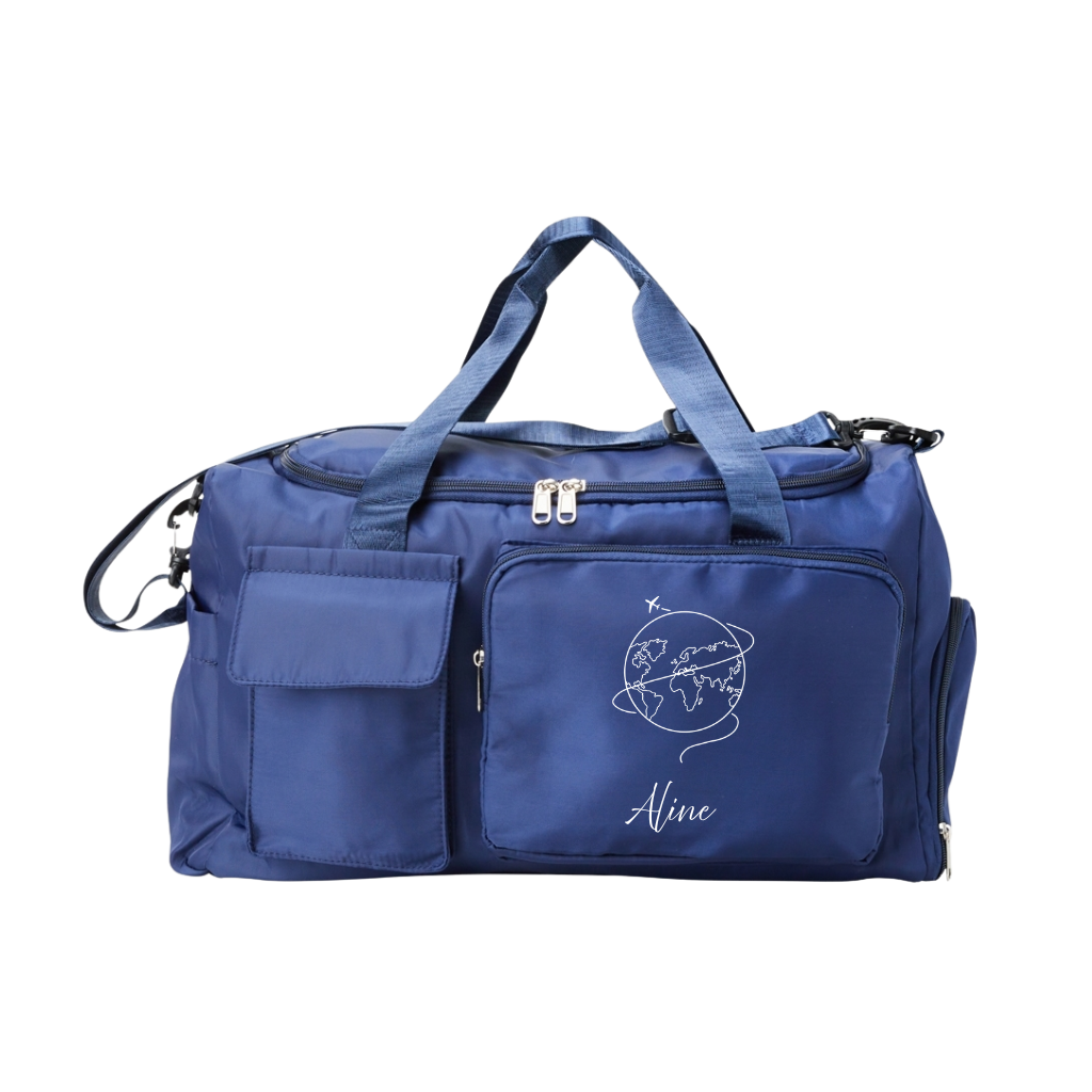 Bolsa De Viagem Personalizada com Seu Nome - Mundo