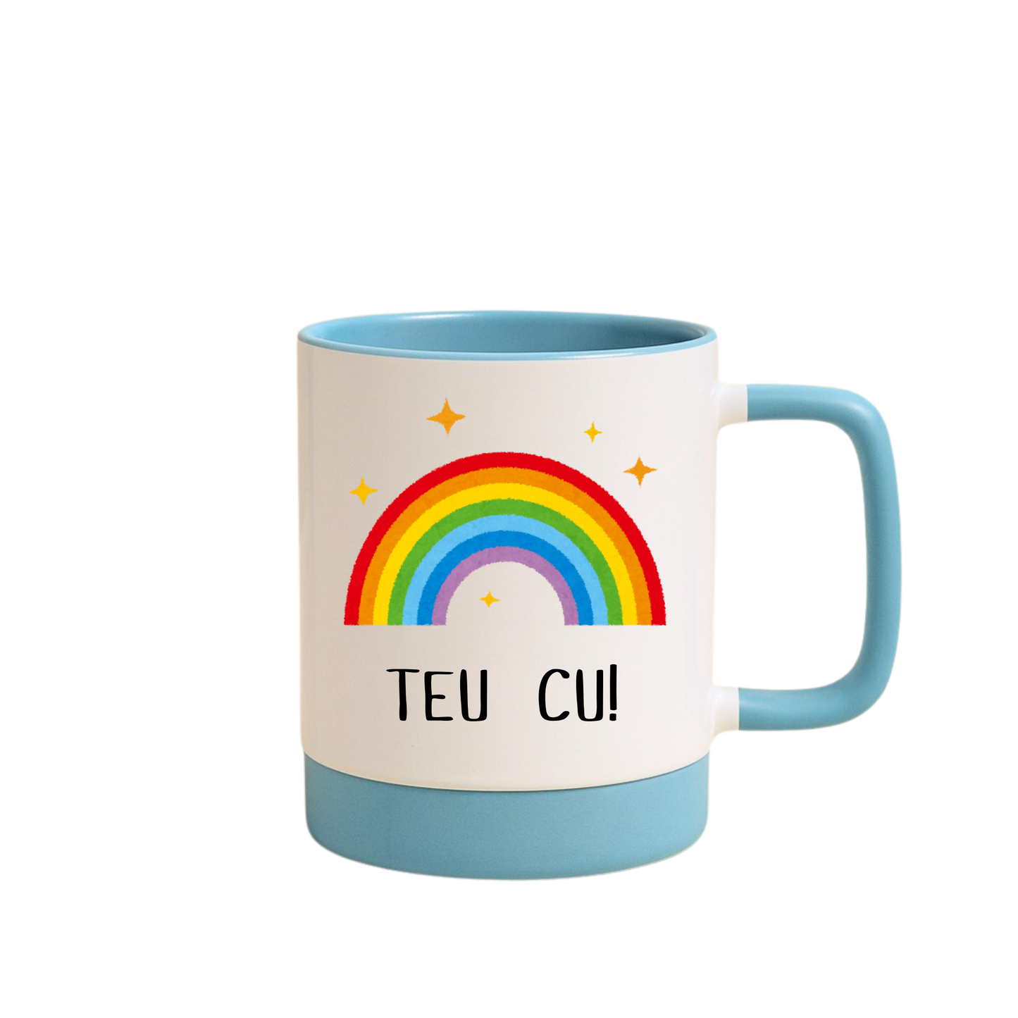 Caneca com Base de Silicone e Alça Emborrachada I Teu c*
