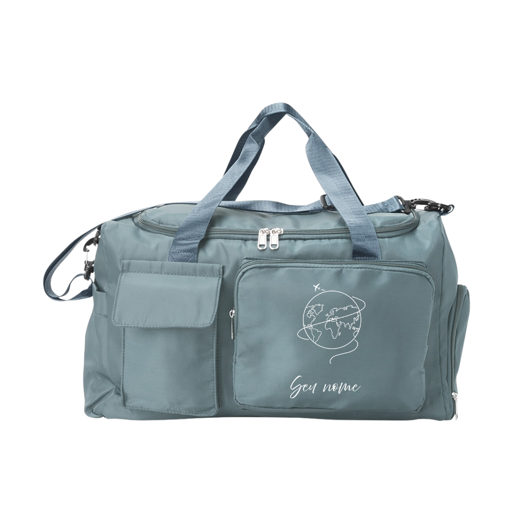Bolsa De Viagem Personalizada com Seu Nome - Mundo