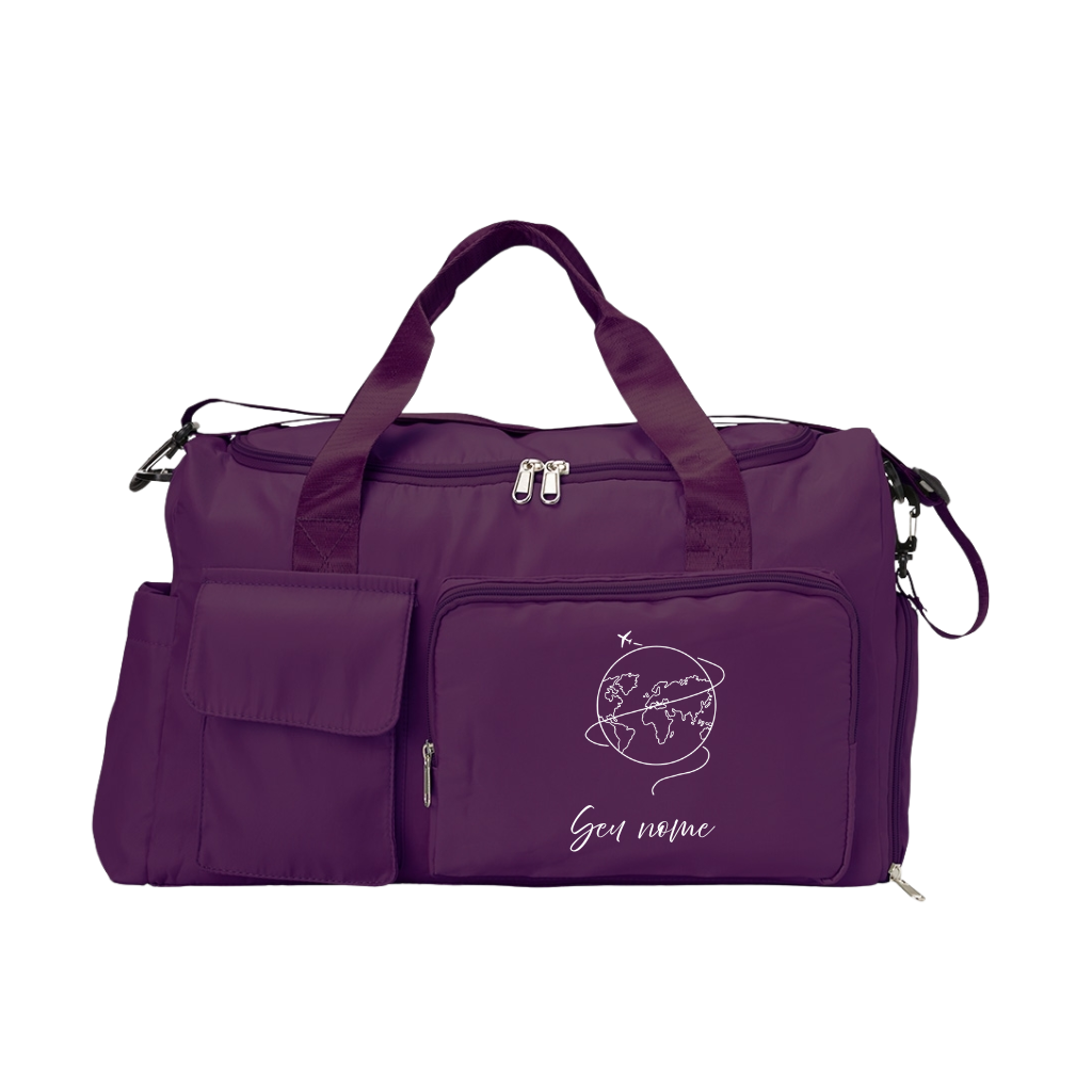 Bolsa De Viagem Personalizada com Seu Nome - Mundo