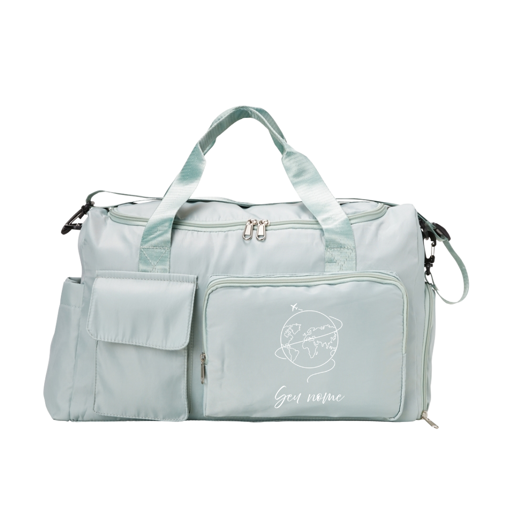 Bolsa De Viagem Personalizada com Seu Nome - Mundo
