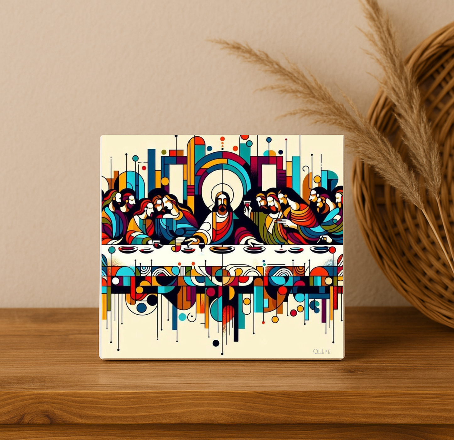 Quadro Azulejo A Última Ceia