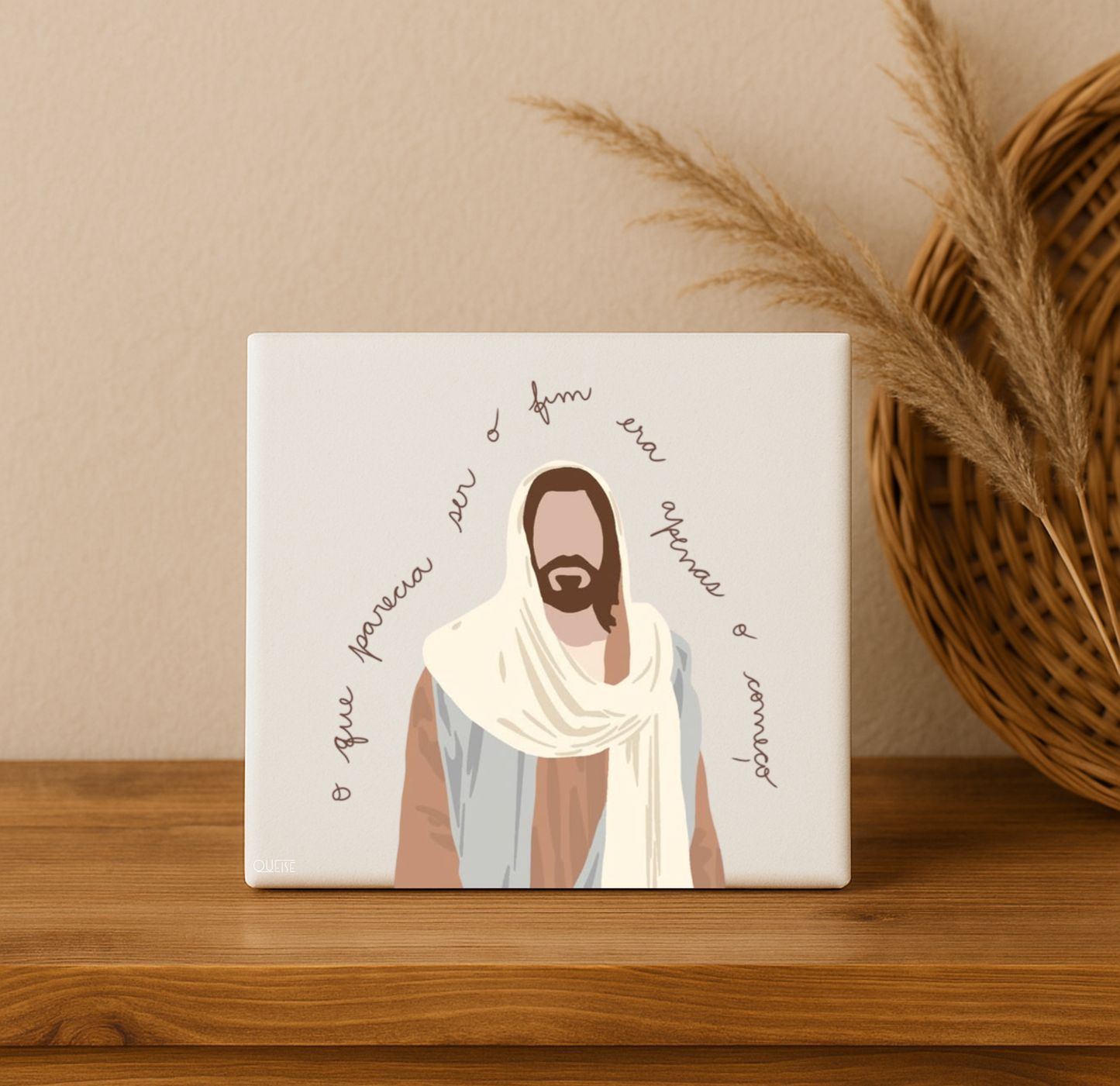 Quadro Azulejo Jesus Apenas o Começo