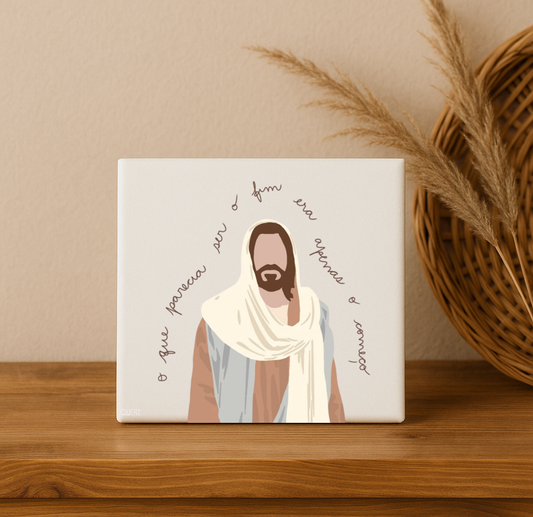Quadro Azulejo Jesus Apenas o Começo